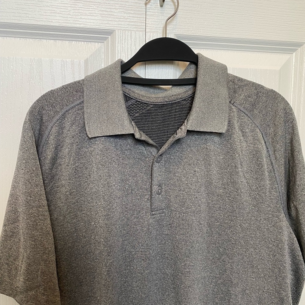 lululemon athletica Men's Short Sleeve Polo - Gray - Picture 2 of 3
